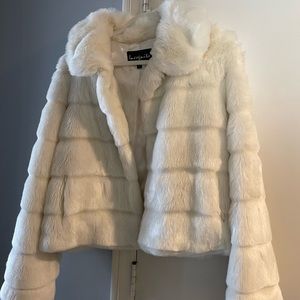 Incognita White Faux Fur Jacket
